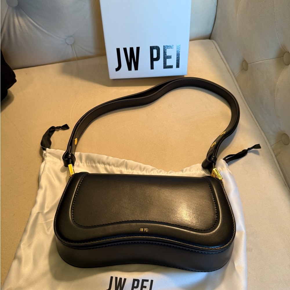 JW PEI Black Bag with Gold Details